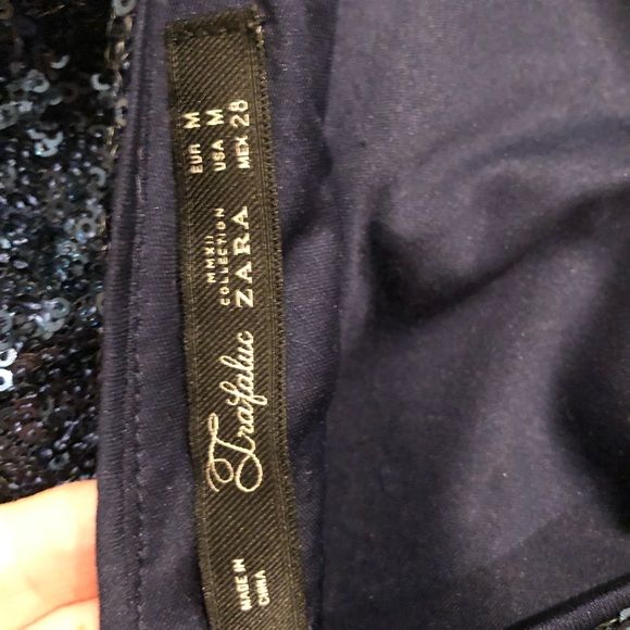 Blue sequence structured top with peplum from Zara - Picture 3 of 3